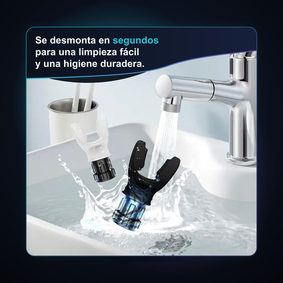 Se desmonta en segundos para una limpieza fácil