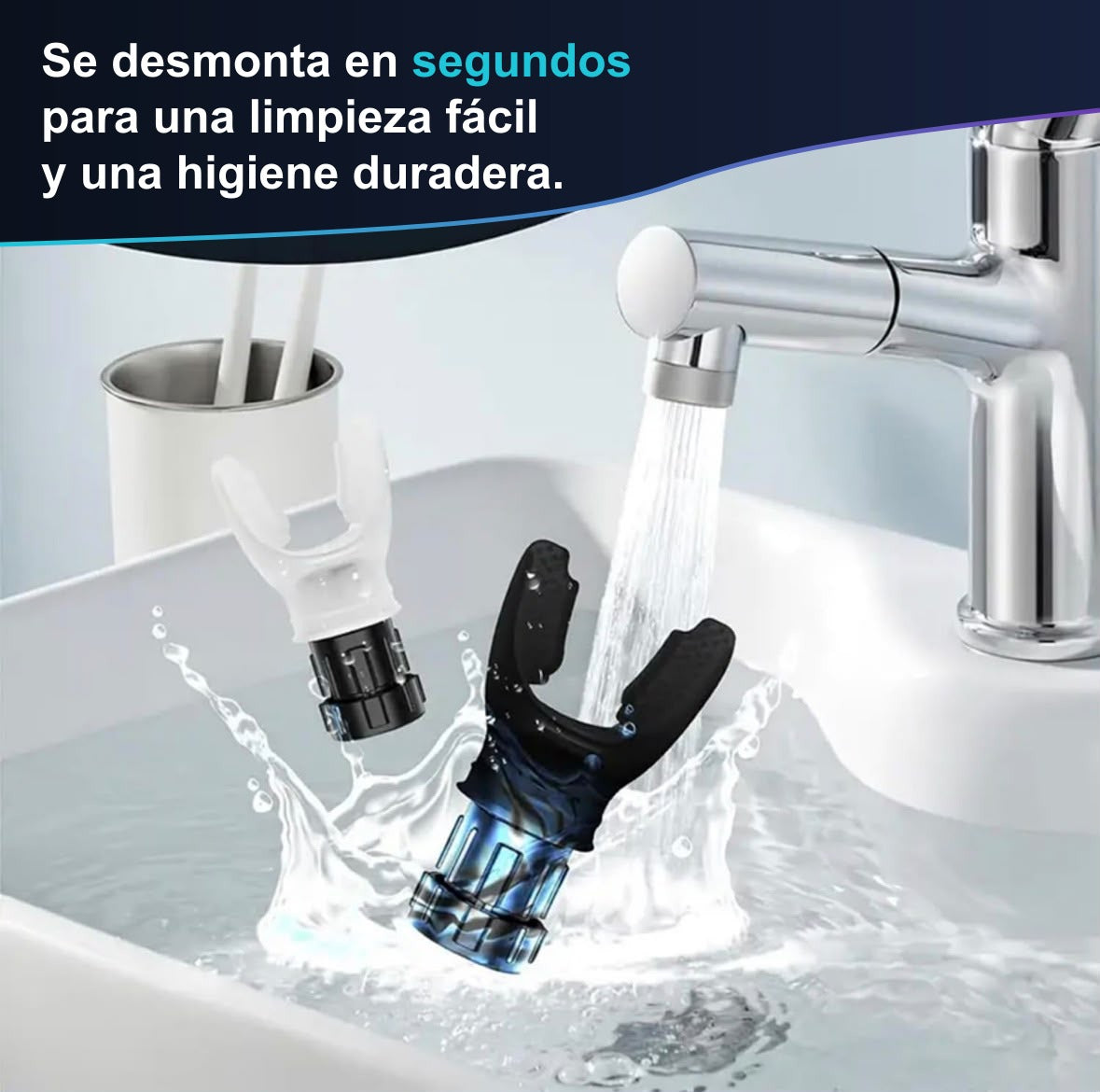 Se desmonta en segundos para una limpieza fácil