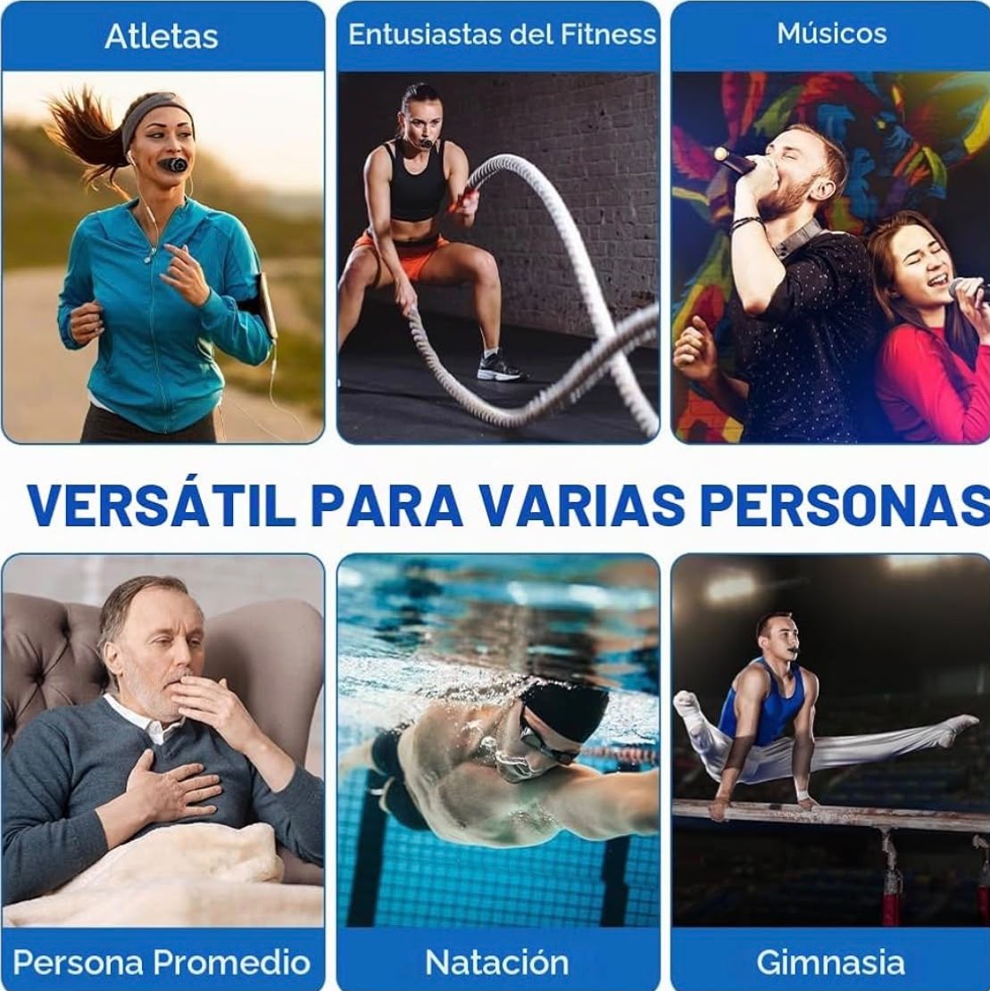 Para atletas, fitness, músicos, natación y gimnasia